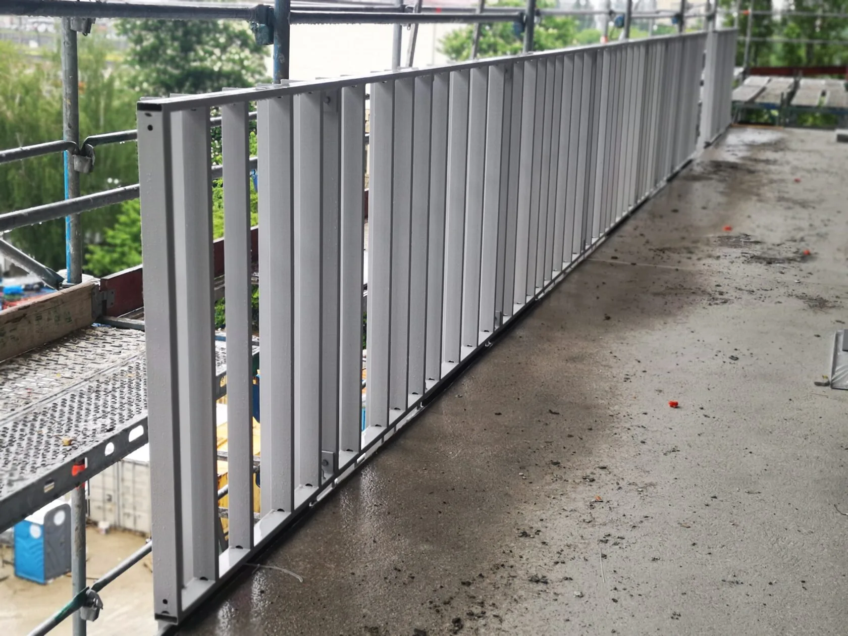 Balustrady budynku mieszkalnego
